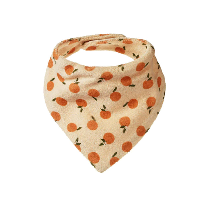 Triangle Bib Terry - Orange Blossom Print