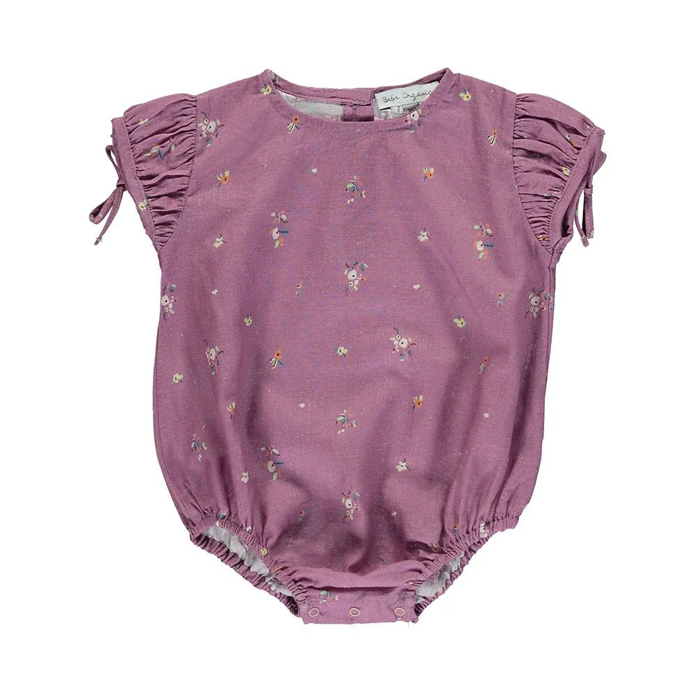 Adele Romper - Purple Flowers - manymoons sandbox