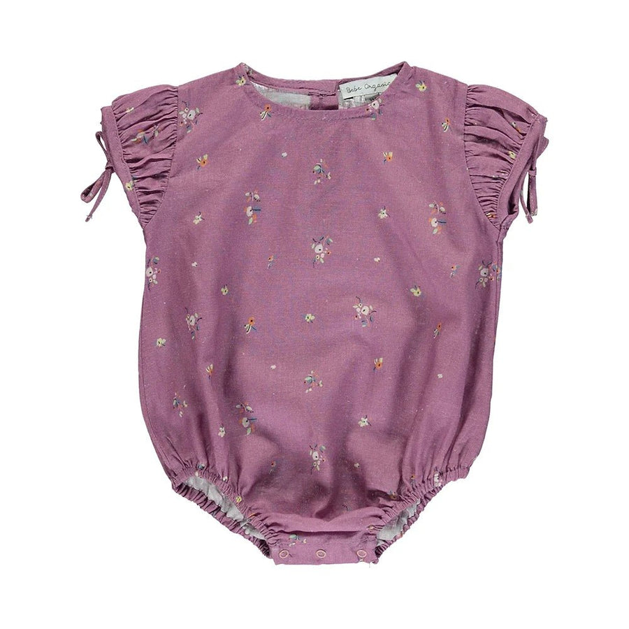 Adele Romper - Purple Flowers - manymoons sandbox