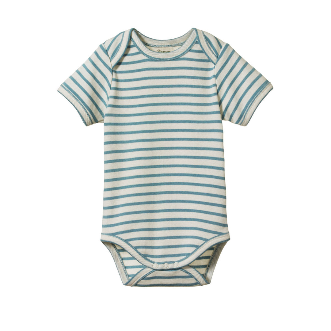 Short Sleeve Bodysuit - Mineral Sailor Stripe