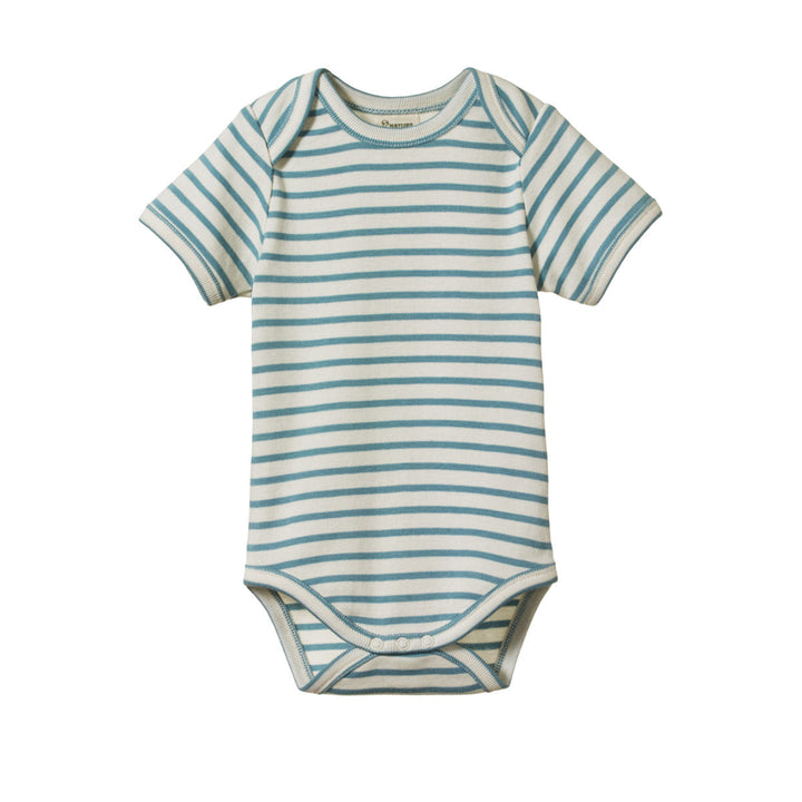 Short Sleeve Bodysuit - Mineral Sailor Stripe