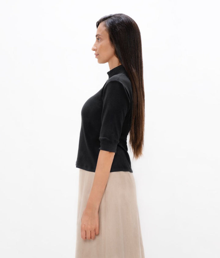 Doha High Neck - Black Sand
