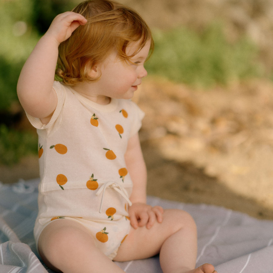 Lottie Suit - Orange Blossom Natural Print
