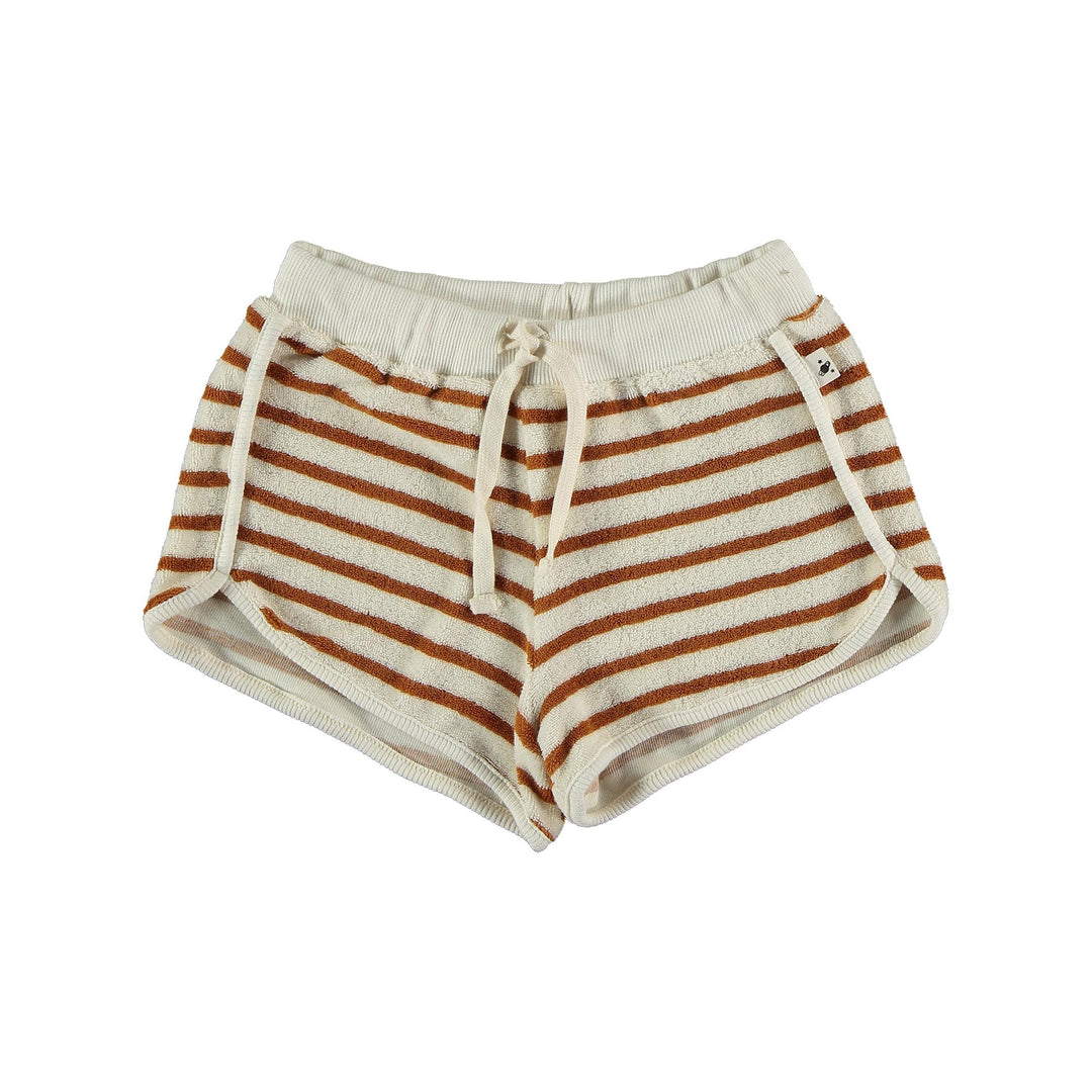Kids Organic Cotton Toweling Shorts - Peanut