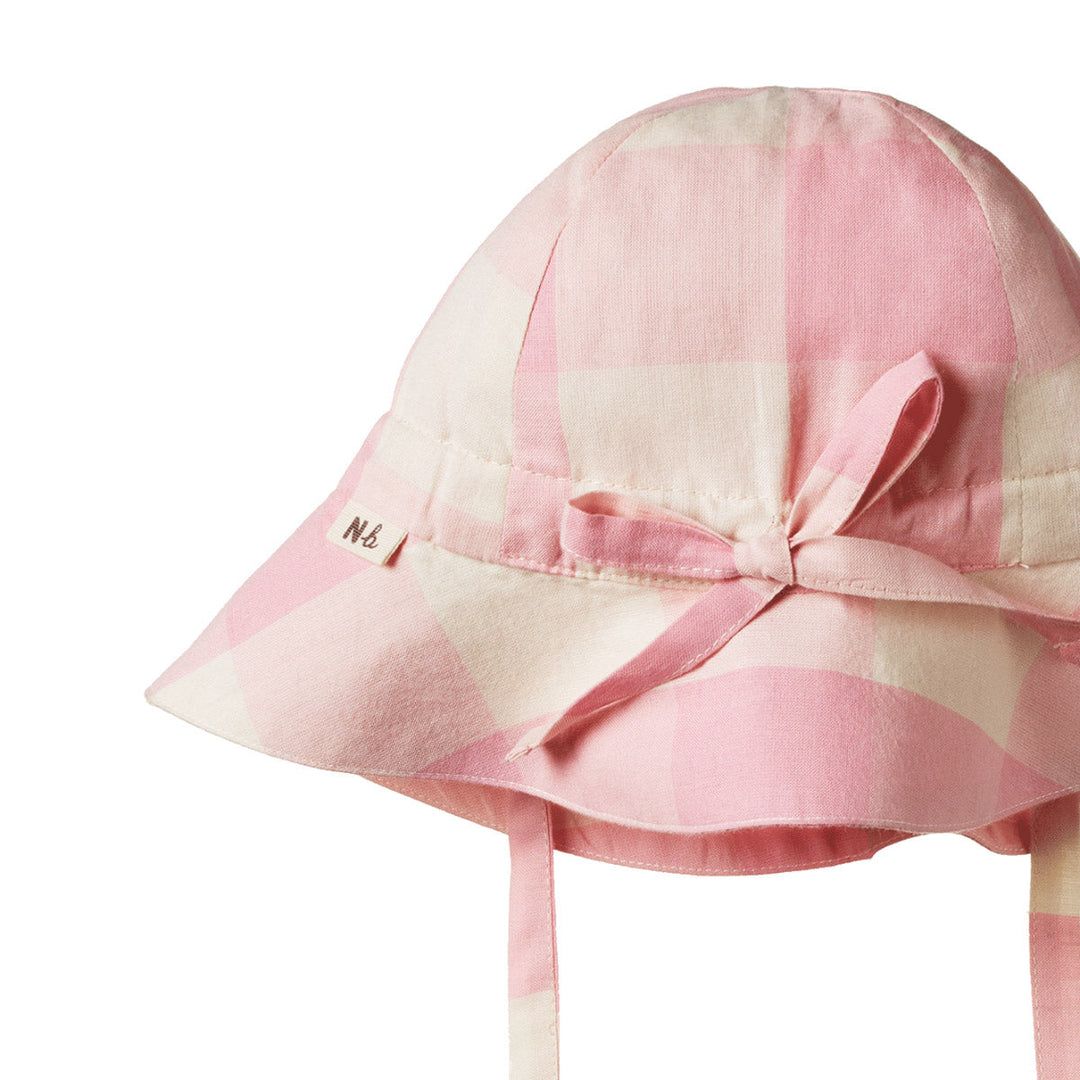 Gingham Sunhat - Summer Rose Check