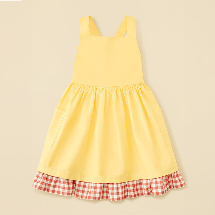 Organic Cotton Apron Dress With Straps - Somoan Sun