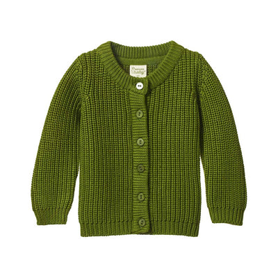 Scout Cardigan - Leaf Chunky Knit