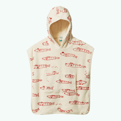 Organic Cotton Poncho Towel - South Seas Rose Dust Print Terry