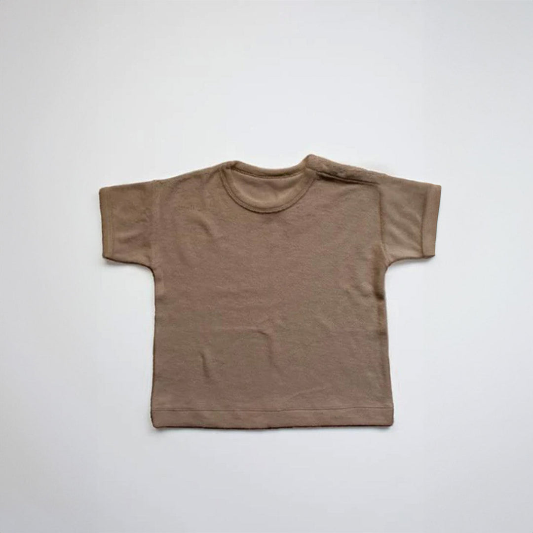 The Terry Boxy Tee - Walnut