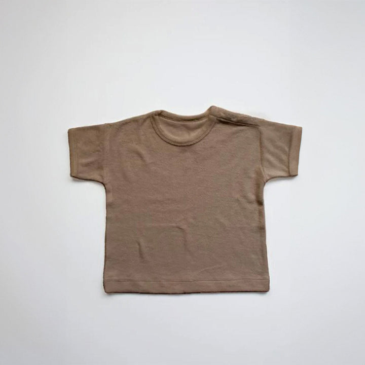 The Terry Boxy Tee - Walnut