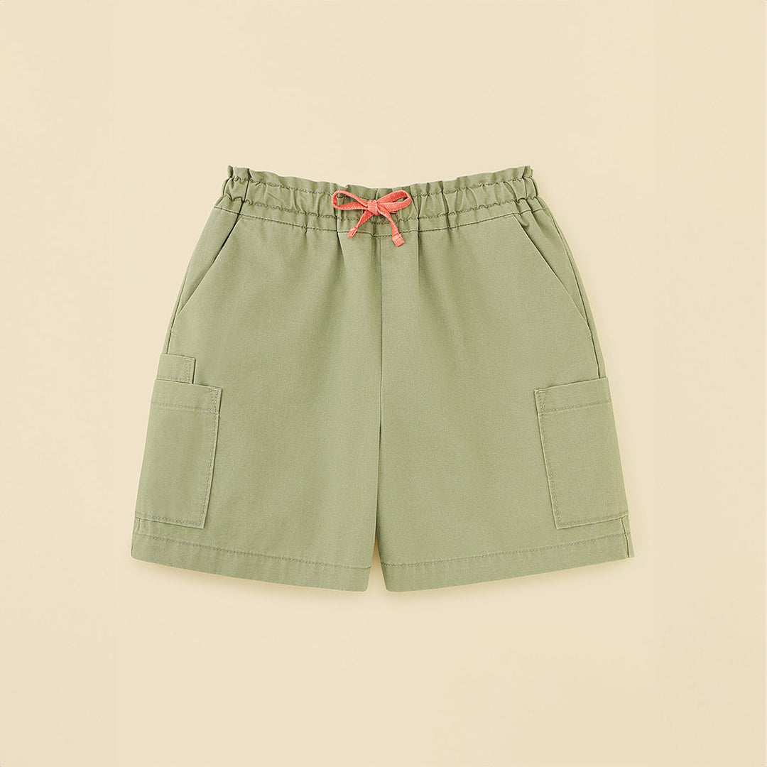 Organic Cotton Cargo Shorts - Oil Green