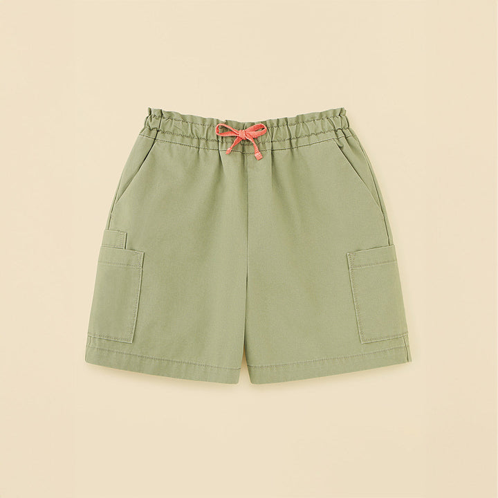 Organic Cotton Cargo Shorts - Oil Green