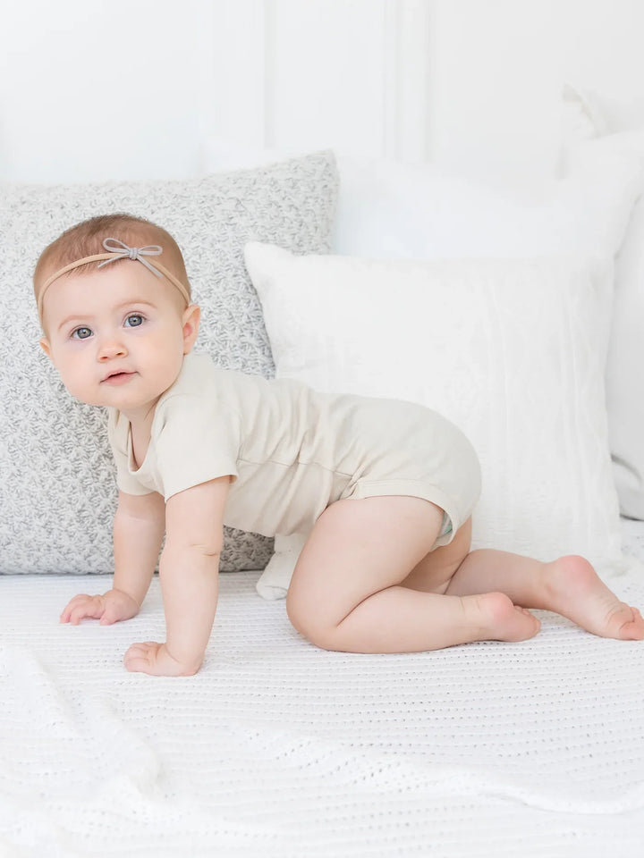 Classic Short Sleeve Bodysuit - Natural