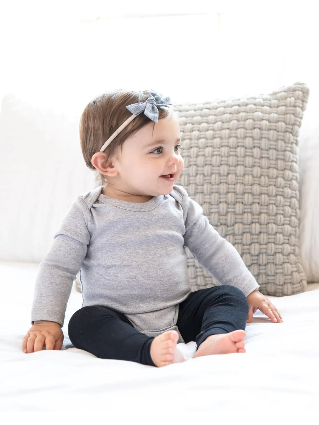 Classic Bodysuit - Long Sleeve - Heather Grey