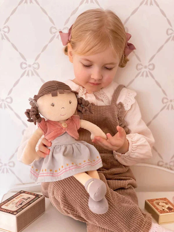 Rose Organic Doll with Brown Hair