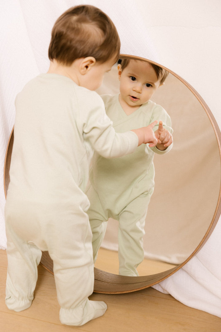 Kimono Footie with Beanie Set - Pistachio
