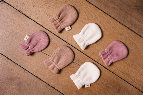 Cotton Mittens and Booties Set - Castagna