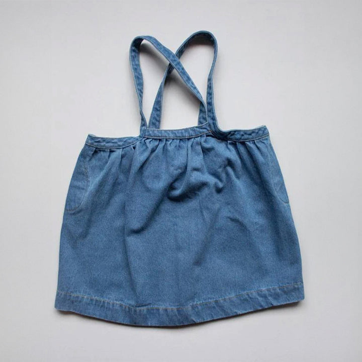 The Oversized Denim Pinafore - Light Denim