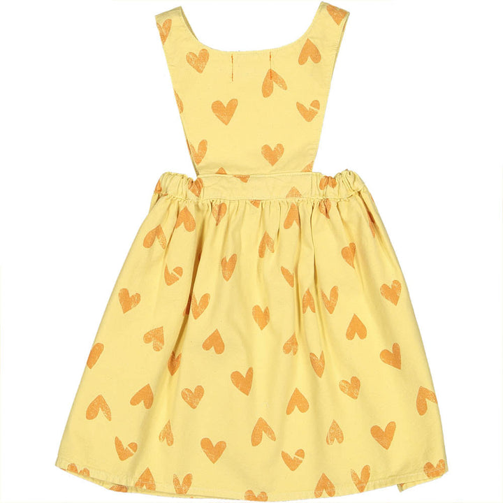 Short Dress - Yellow w/ Hearts
