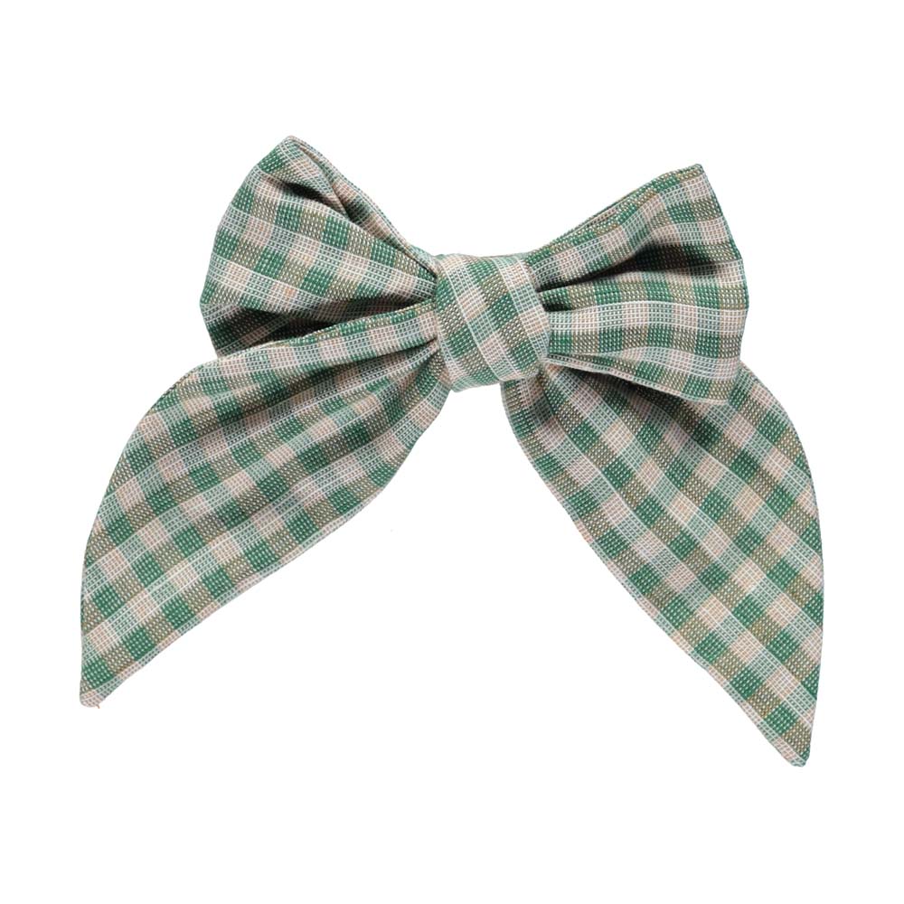 Uma Bow - Green Gingham