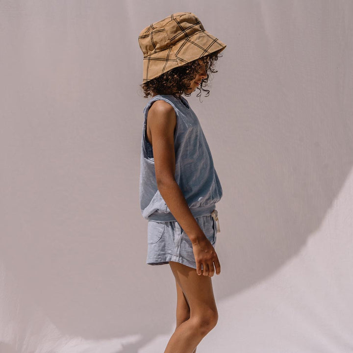 Plaid Bob Hat - Brown Sugar