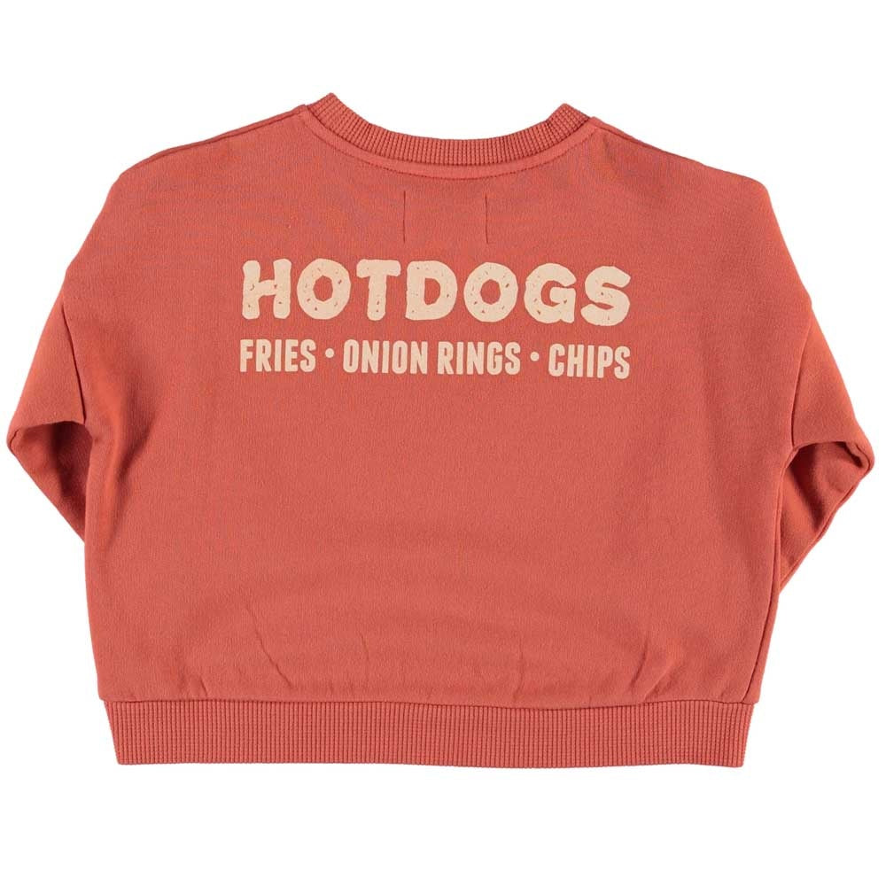 Unisex Sweatshirt - Brick w/ Hot Dog Print