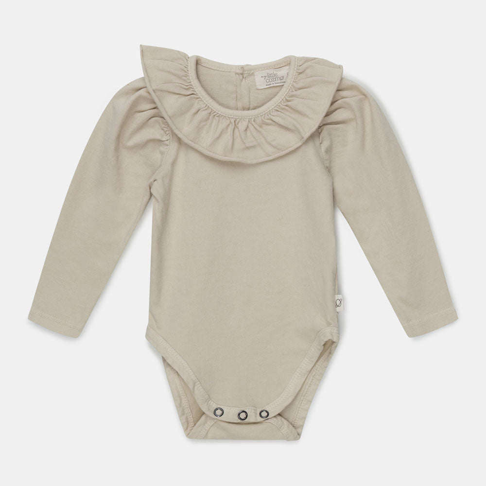 Organic Baby Girl Bodysuit - Stone