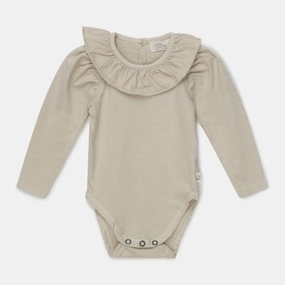 Organic Baby Girl Bodysuit - Stone