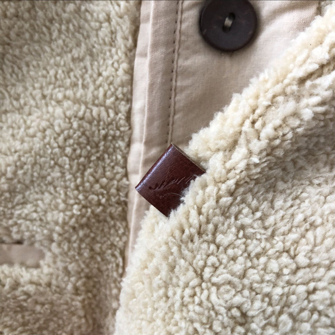 Organic Sherpa Baby Jacket - Almond