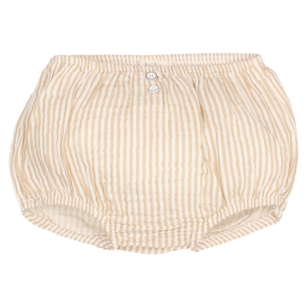 Cuff Sleeve Shirt and Bloomer Set - Sand Stripes