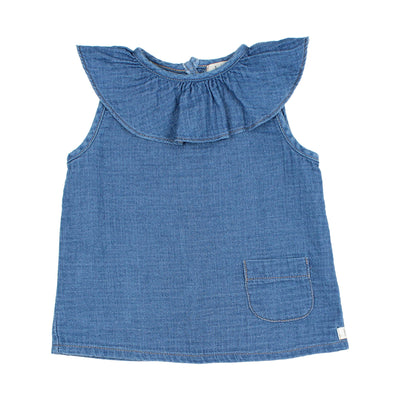 Lulu Denim Blouse - Indigo