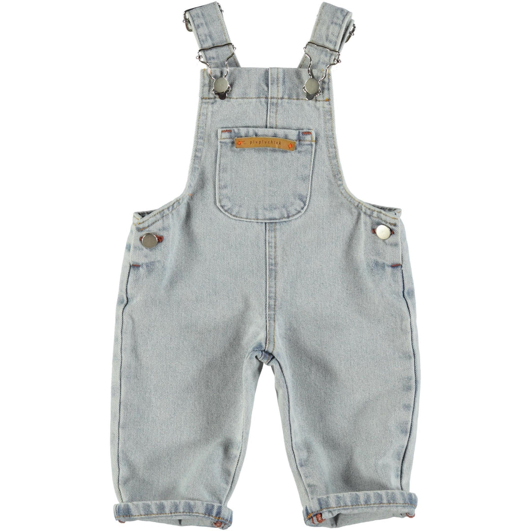 Baby Dungarees - Light Blue Washed Denim
