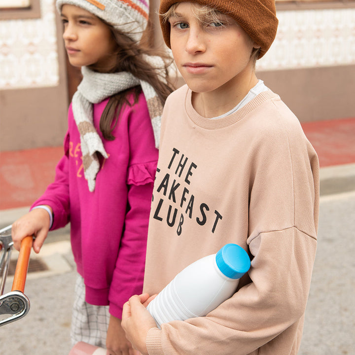Baby Unisex Sweatshirt - Light Brown w/ "The Breakfast Club" Print