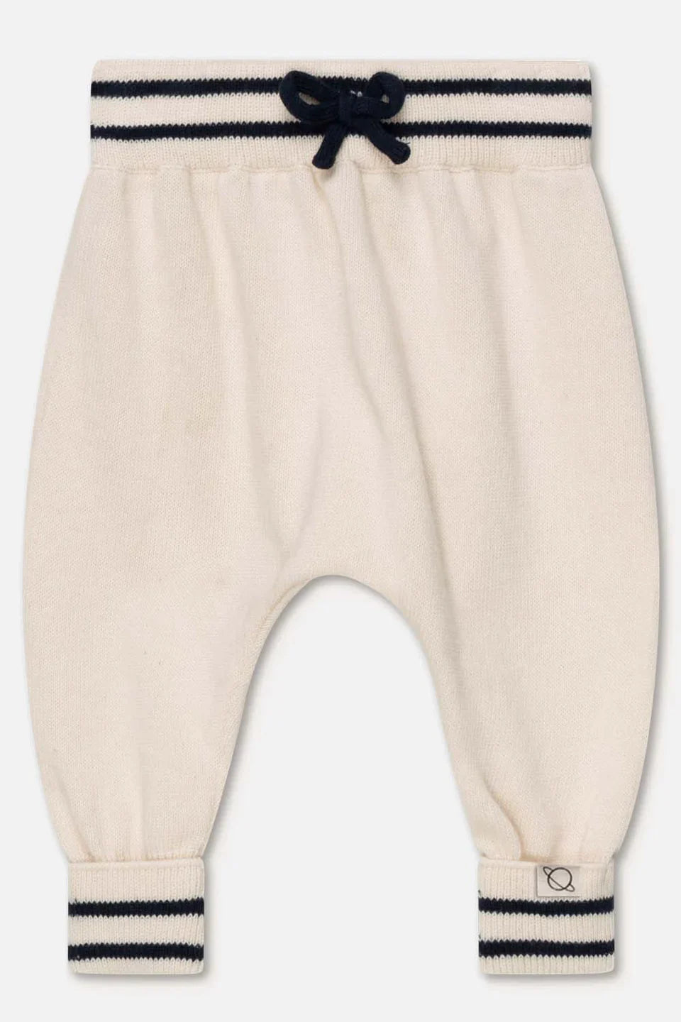 Knit Stripe Baby Pants - Ivory