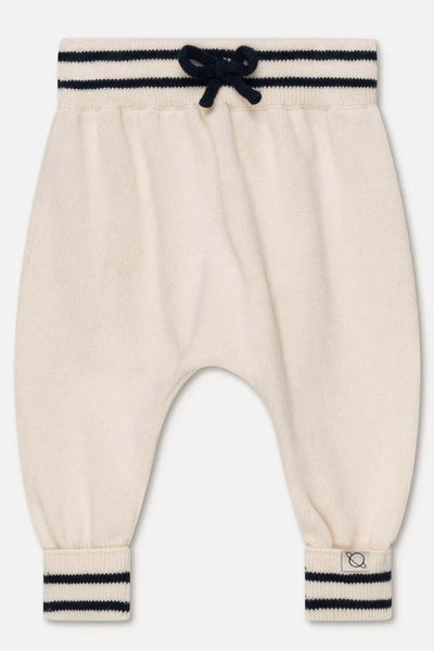 Knit Stripe Baby Pants - Ivory