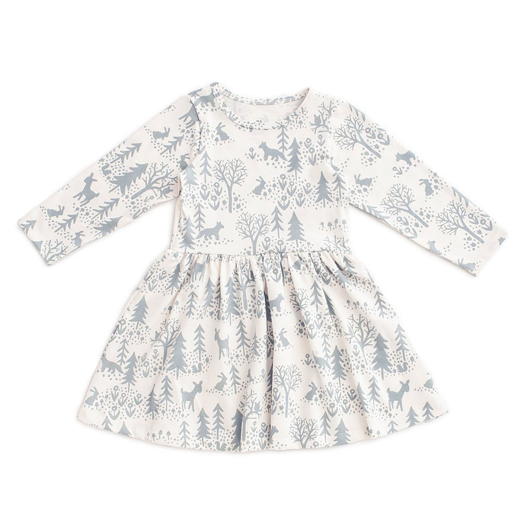 Calgary Dress - Winter Scenic Pale Blue
