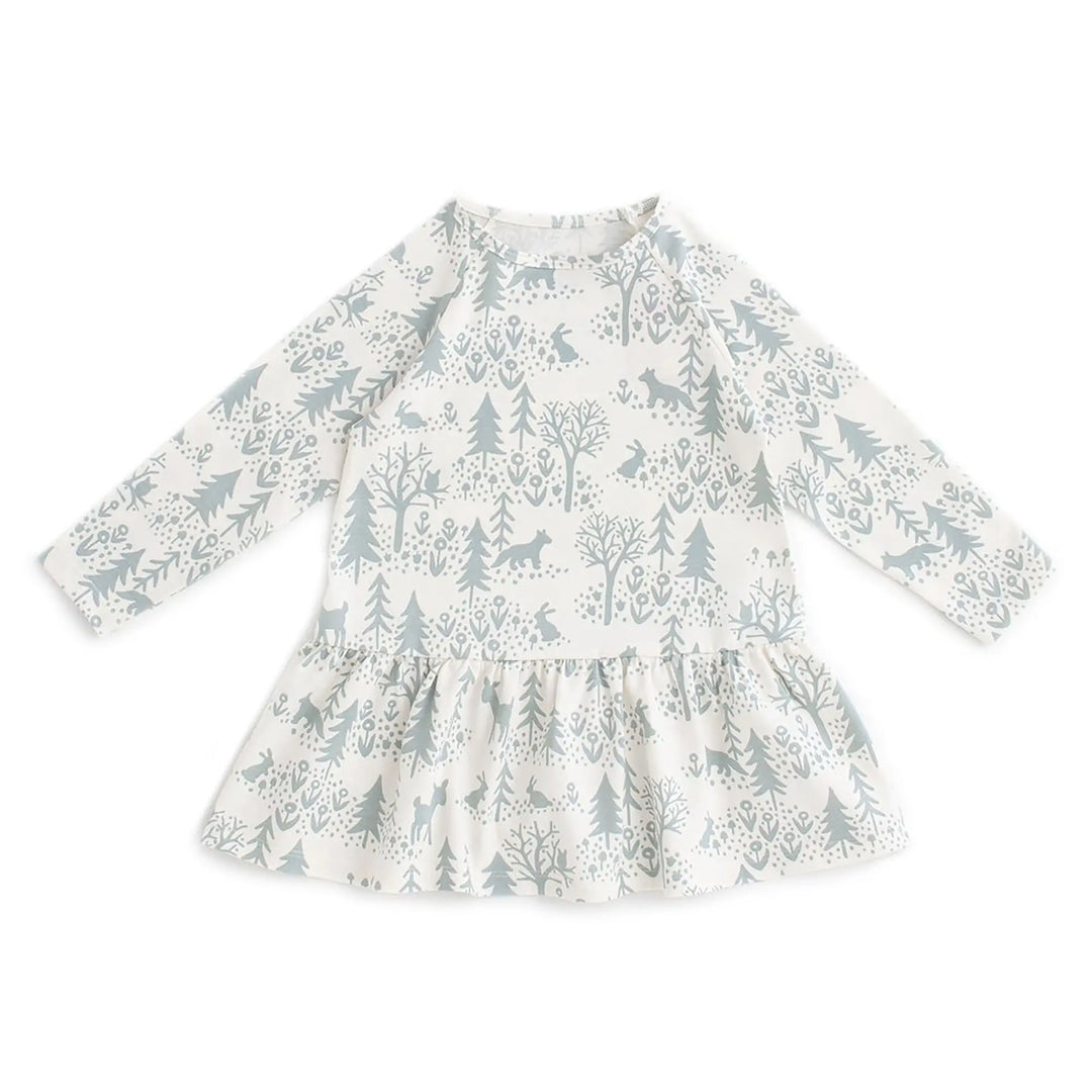 Chicago Dress - Winter Scenic Pale Blue