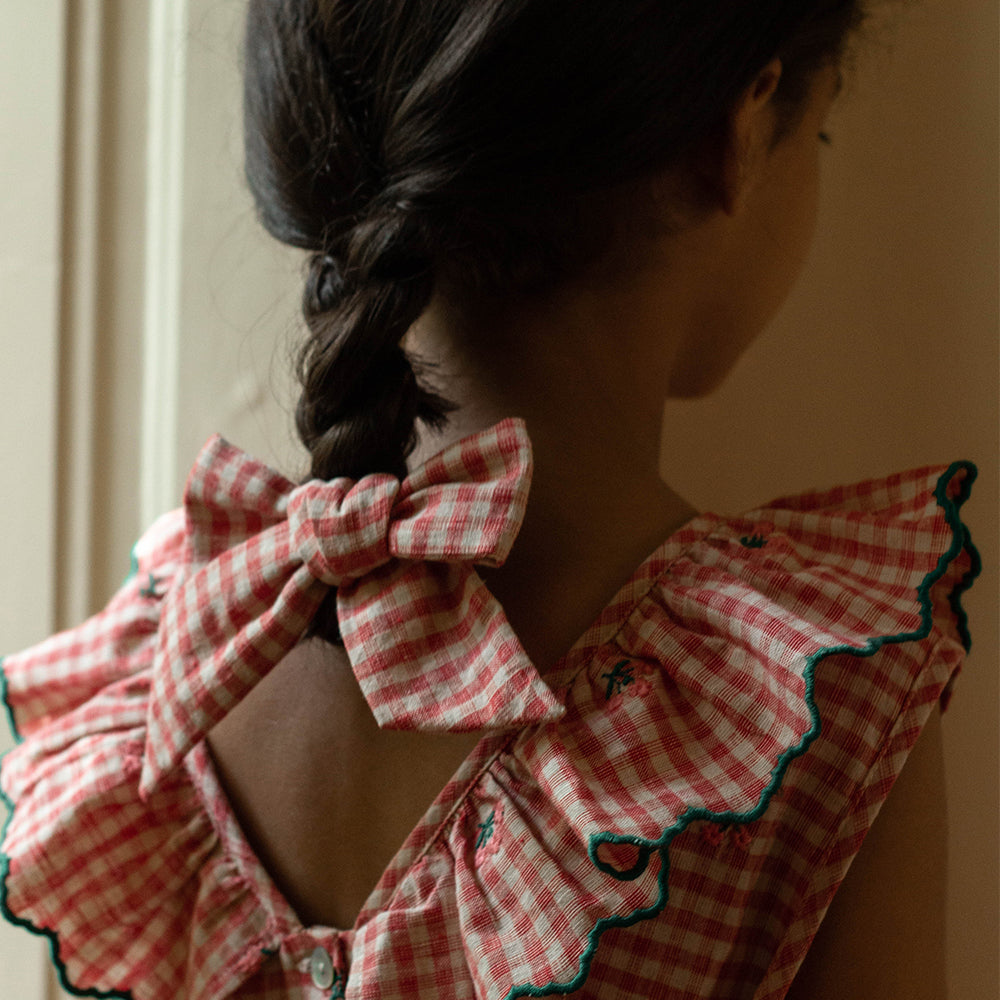 Clara Big Bow - Cherry Gingham