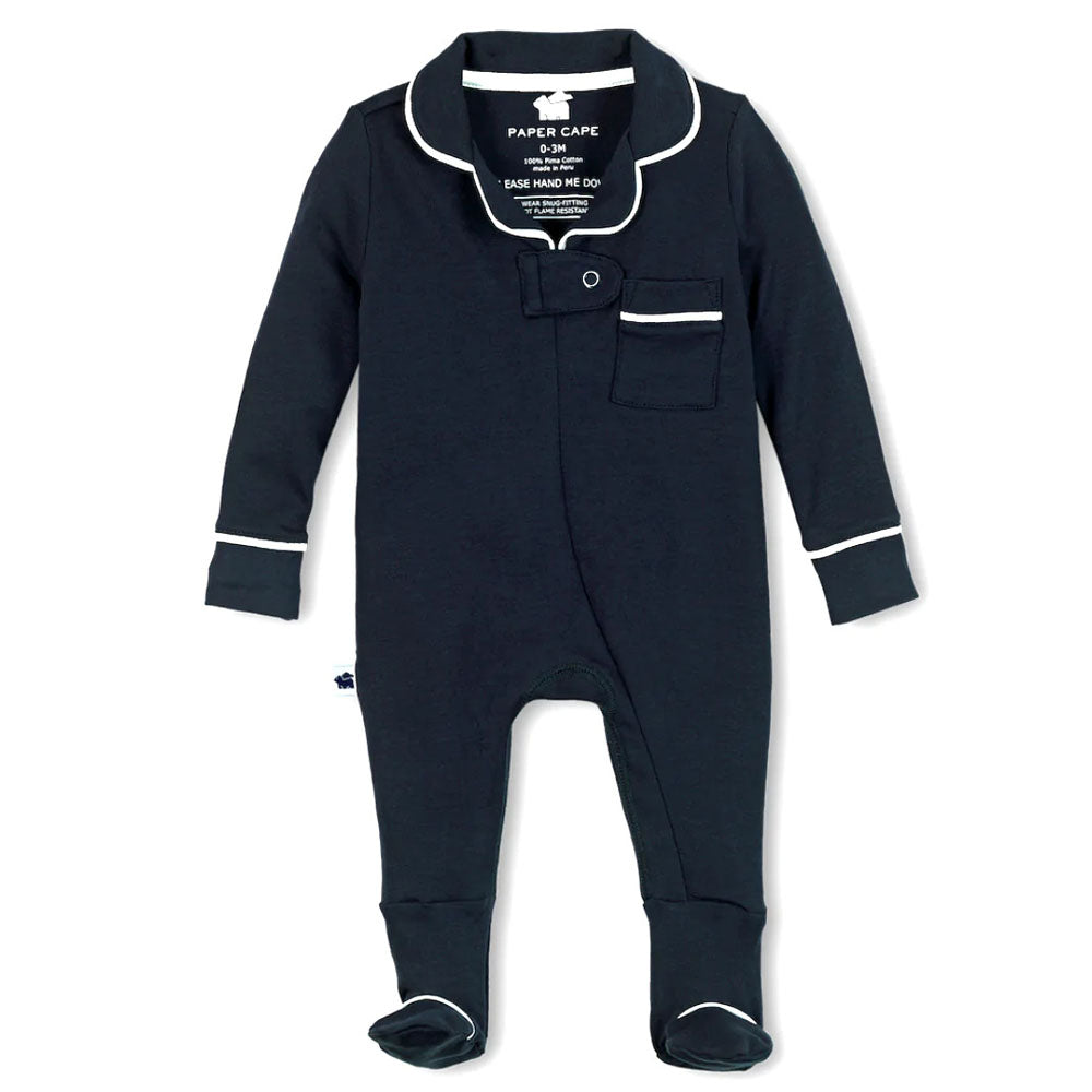 Classic Pajama Footie - Navy