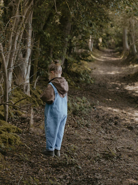The Oversized Denim Dungaree - Light Denim