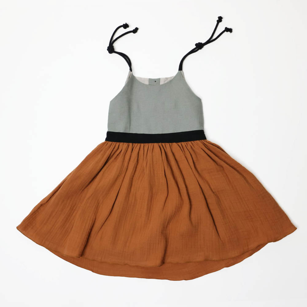 Brown Dress with Straps