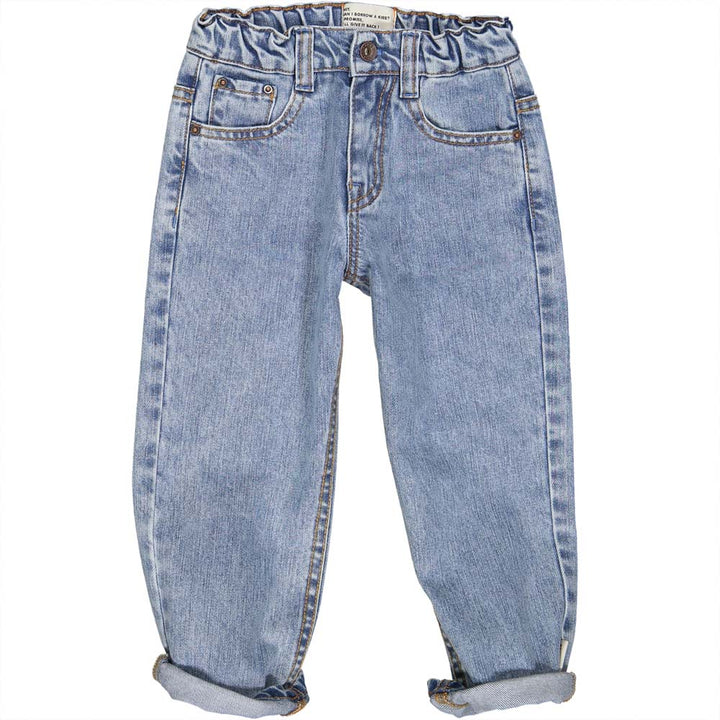 Unisex Trousers - Washed Light Blue Denim