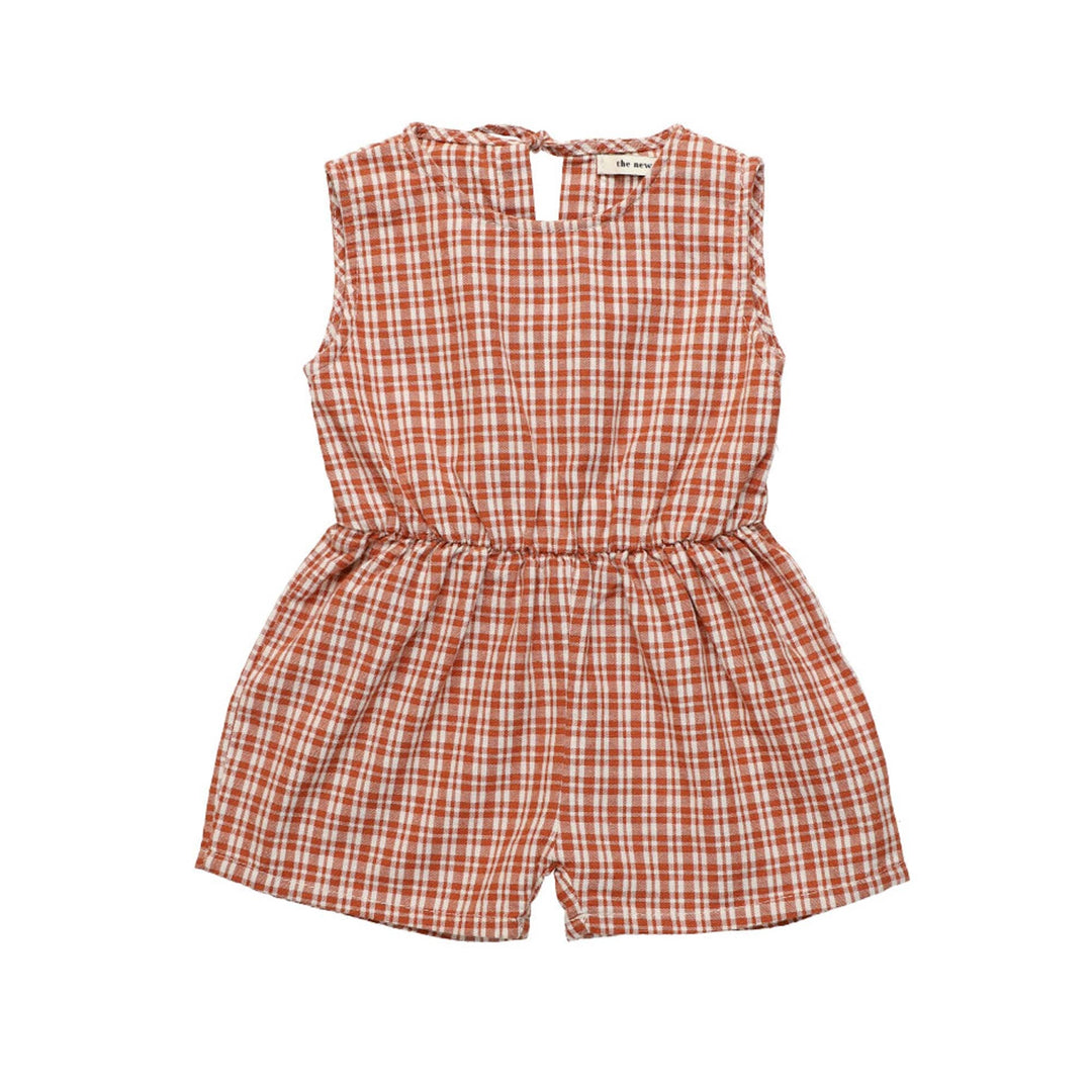 Arlette Baby Romper - Caramel Check