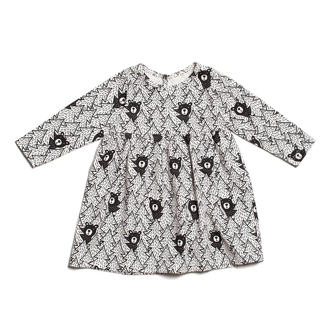Geneva Baby Dress - Black Bears