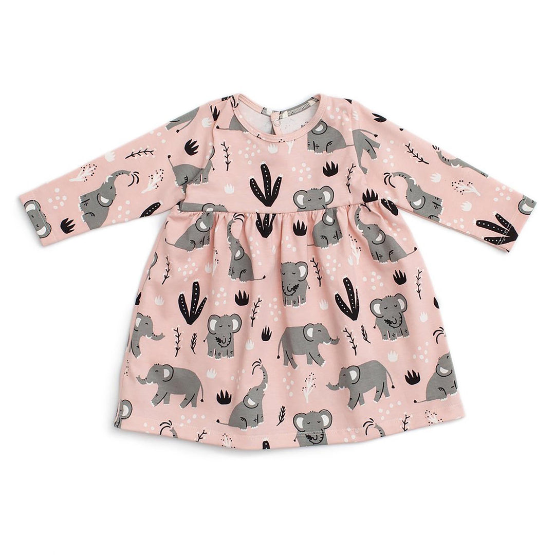 Geneva Baby Dress - Elephants Pink