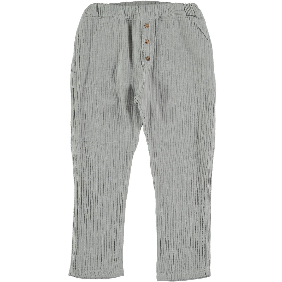 Kids Organic Cotton Gauze Pants - Light Grey