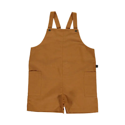 Honey Short Pocket Dungarees - Brown