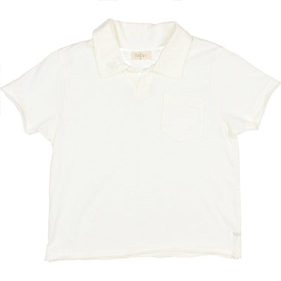 Polo Tee Shirt with Pocket - White