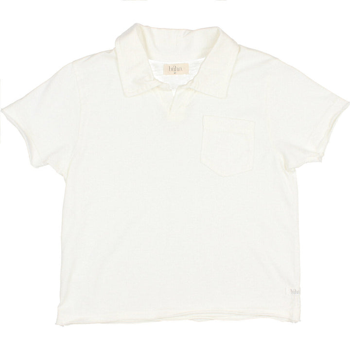 Polo Tee Shirt with Pocket - White