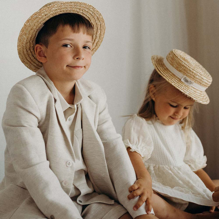 Black Natural Straw Hat